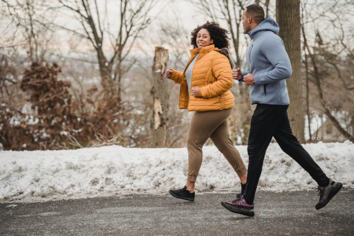 Running in the snow