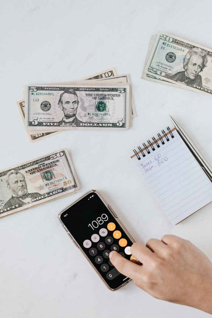 Money on a table
