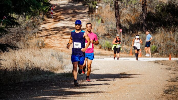 Men running at a marathon