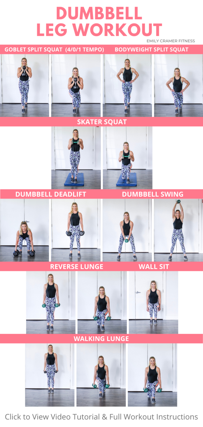 Leg Exercises with Dumbbells at Home Easily